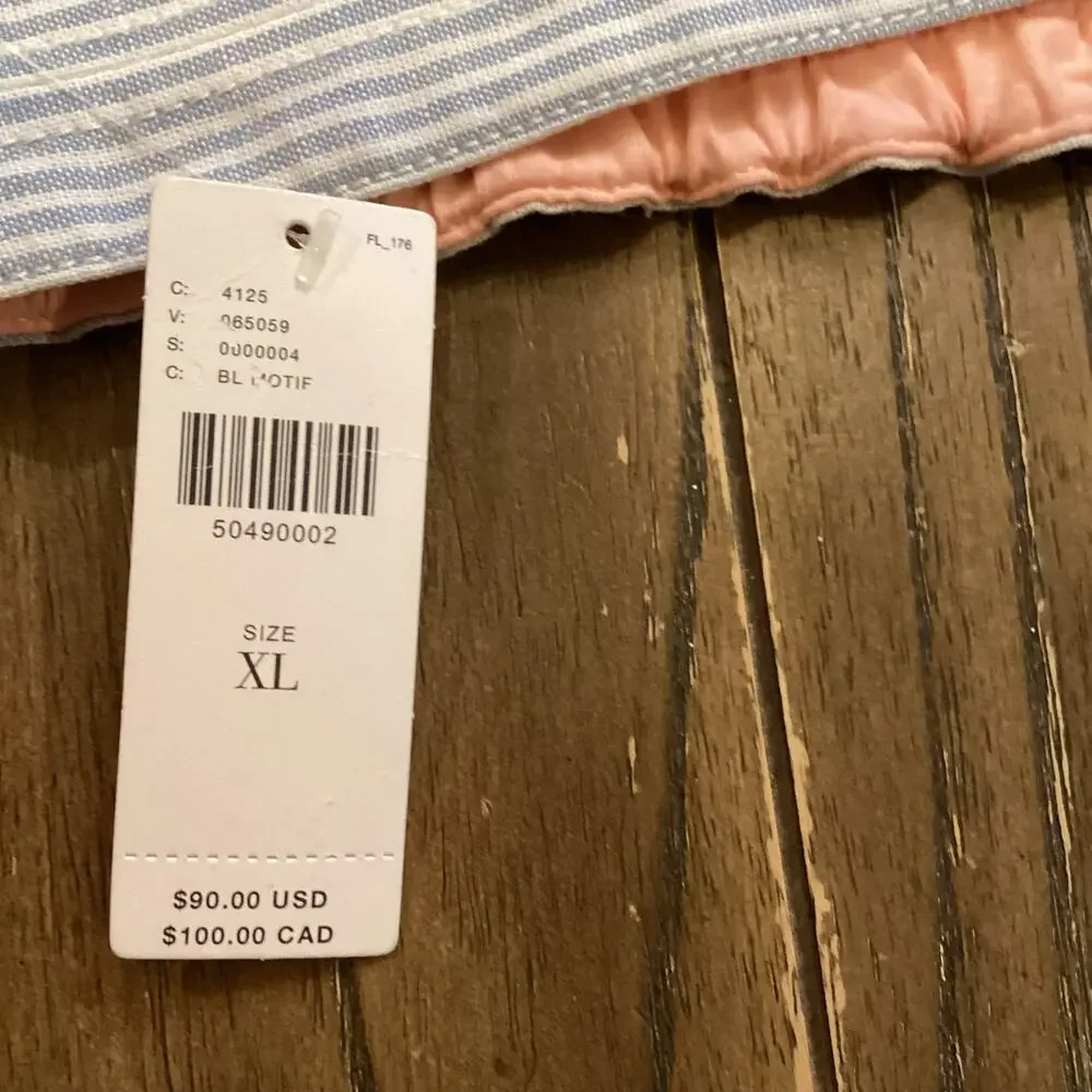 Anthropologie Seersucker Shorts Pinstripes Pleated High Waisted Blue White XL - Picture 10 of 10